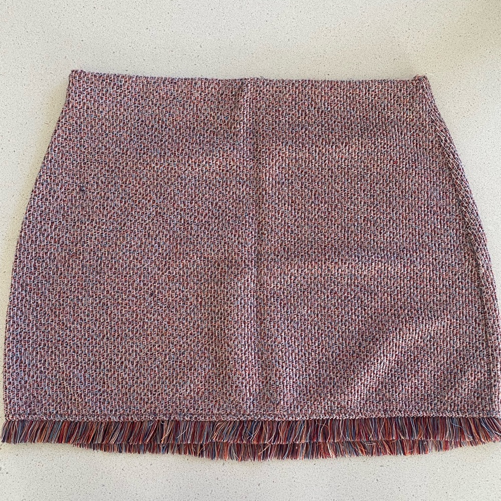 Zara Multicolor Fringe Skirt
